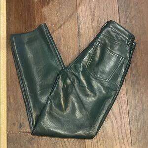 Wilfred Green Faux Leather Pants